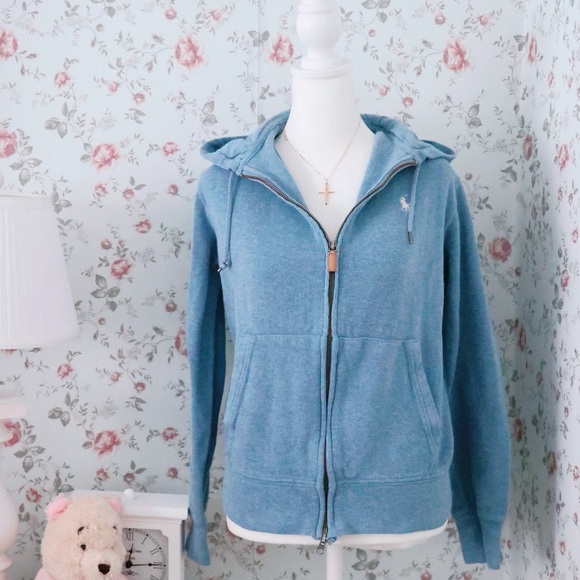 Ralph Lauren Sweaters - Ralph Lauren Light Blue Women's Hoodie